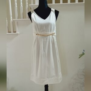 Metro Style - Nice Soft White Dress -  Sleeveless